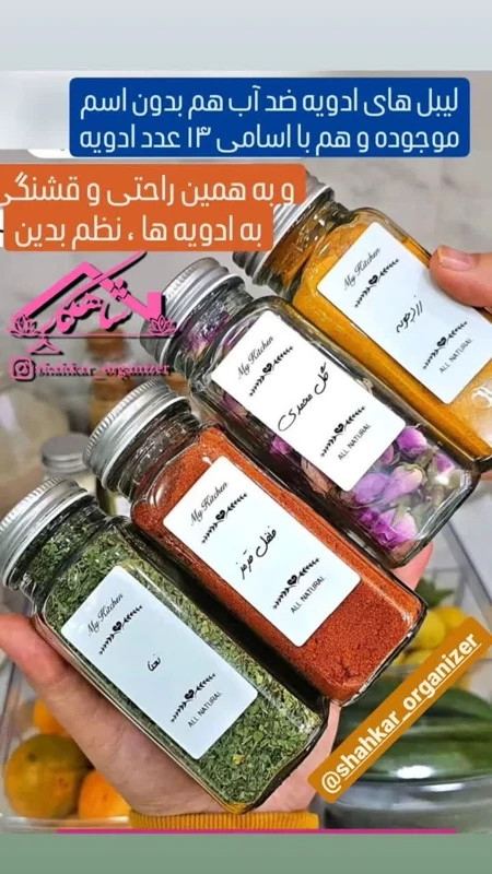 شیشه ادویه پک 12 عددی با استند
